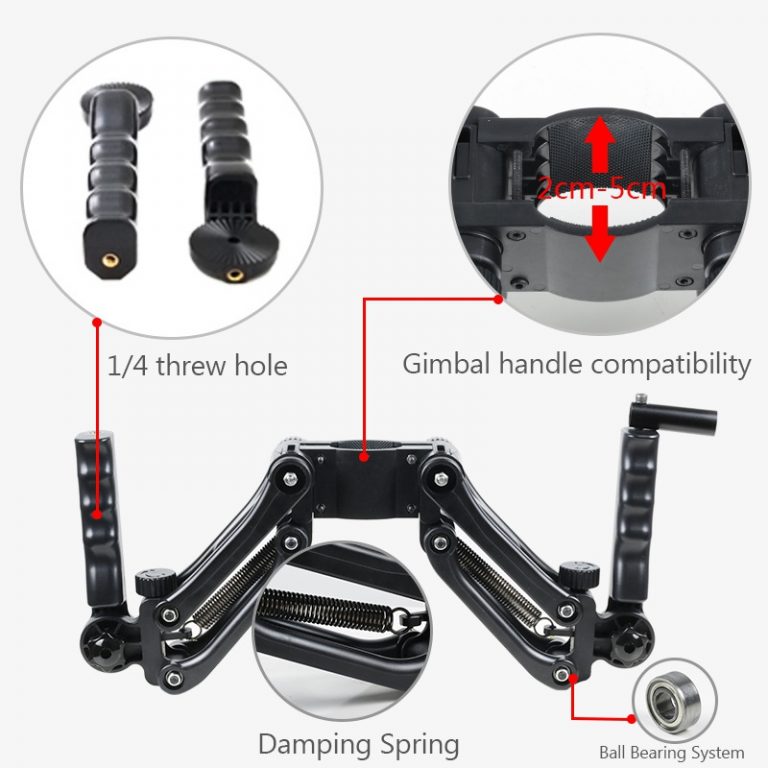 Dual Hand Grips Stabilizer Bracket Holder for Dji Ronin