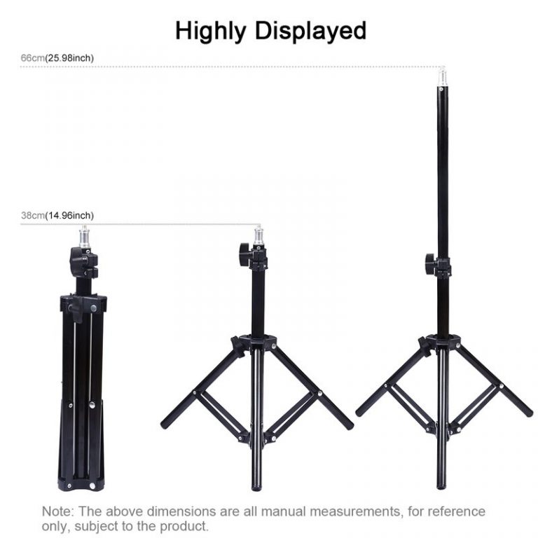 Lamp with 70cm Tripod Light Stand Dual Phone Clip for TikTok