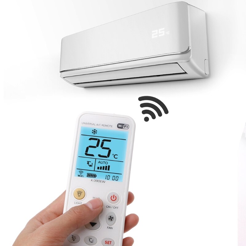 K-390EW WiFi Smart Universal LCD Air Conditioner A/C Remote Control Controller
