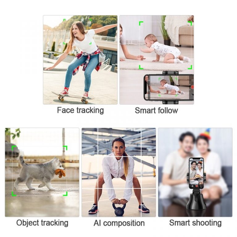 Gimbal 360° Face Object Follow Up Selfie Stick