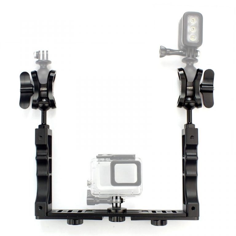 CNC Diving Aluminum Handheld Handle Hand Grip Stabilizer Rig Underwater Scuba Diving Stabilizer Tray Mount 2 Grip Stabilizer Rig Underwater Scuba Diving Stabilizer Tray Mount