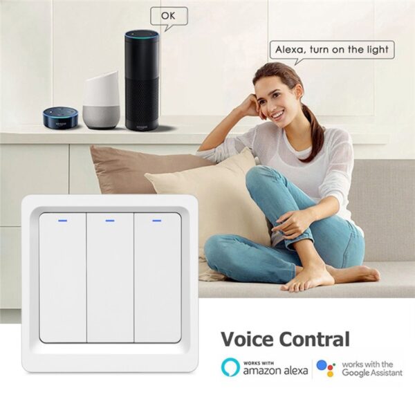WiFi Smart Home Light Switch Push Button Smart Life/Tuya APP