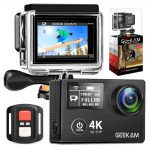 GEEKAM K3R Action Camera - 4K Ultra HD Sports Cam with Dual Screens & Waterproof Design for Outdoor Adventures