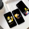 Homer J.Simpson Black Silicone Phone Case For iPhone 7 11 Pro