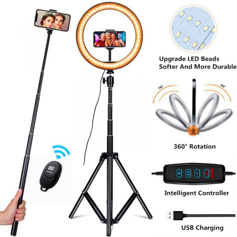 10 Inch Photo Studio Ring Lamp 26cm Selfie Ring Light with Tripod Camera Led Ringlight for Tiktok Youtube Video Live Phone Lamp