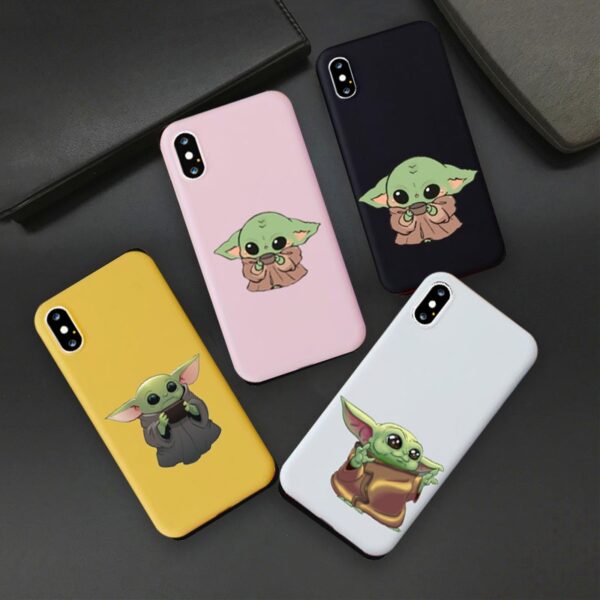 Baby Yoda Meme Silicone Phone Case For iPhone