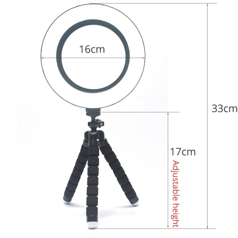 Portable 6.3-inch Ring Lamp with Flexible Octopus Tripod – Perfect for TikTok, YouTube, and More! 📸💡