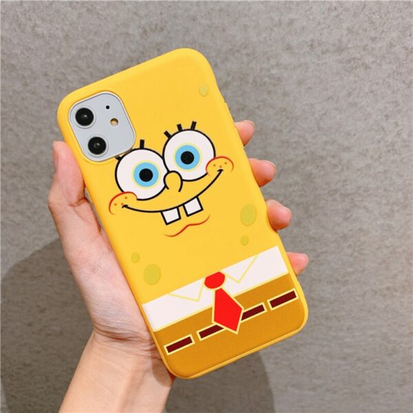 Cute Cartoon SpongeBobs Soft Silicone Cover Case For iPhone 11 11pro SE 2020 2 XR XS Max X 6 6S 7 7plus 8 Plus 5 5S Coque Fundas 3 Make Them Smile: SpongeBob Silicone iPhone Case – Cute Cartoon Cover