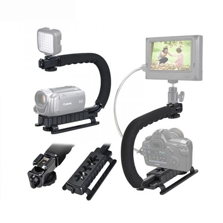 DV Hand Held C-Shaped Shooting Video Stabilizer Hand-held Low Frame Flash Stands Stabilizer
