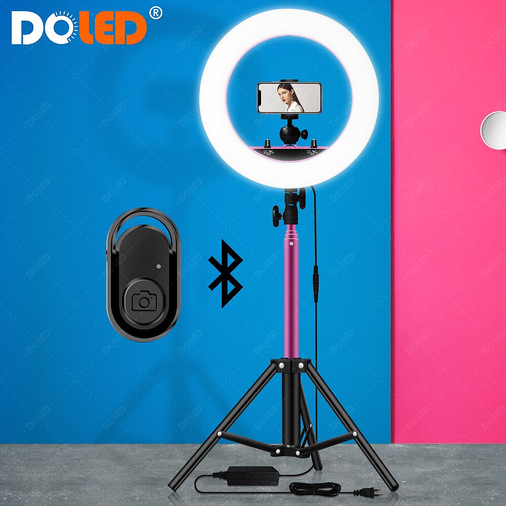 LED Ring Lamps Selfie Light with Tripod Phone Holder For Photography Lighting on Makeup Vlog Tiktok YouTube Video Photo Liveshow