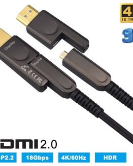 HDMI & Micro HDMI Detachable Optical Fiber HDMI Cable HDMI 2.0 4K 60Hz 10m 20m 30m 50m 100m for HDR TV LCD Projector Laptop PS4