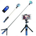 3in1 Bluetooth Tripod Benro MK10 Mefoto Smart Phone Selfie Stick Monopod Self-Portrait for iPhone XS Huawei Samsung Gopro Camera