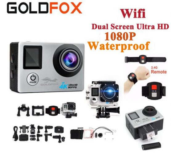 Action Camera 1080P Wifi Dual Screen Go Waterproof Pro Helmet Video Camera Remote Control Mini Sports Camera