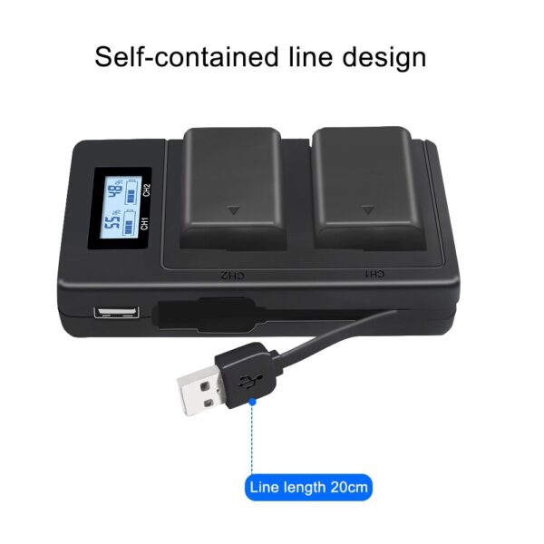 4pc NP-FW50 NP FW50 FW50 Battery+LCD USB Dual Charger for Sony A6000 5100 a3000 a35 A55 a7s II alpha 55 alpha 7 A72 A7R Nex7 NE 3 Ultimate 4pc NP-FW50 Battery Pack with Dual LCD Charger – For Sony Alpha & NEX Cameras