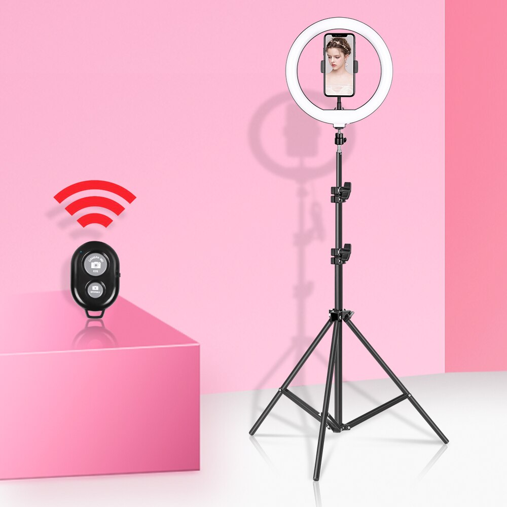 10inch/26cm Video Light Dimmable LED Selfie Ring Light Photography Ring lamp with Tripod Stand For Youtube Tiktok Makeup Video