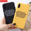 Cartoon Color Back Cover Funny Letter Quote Soft Phone Case