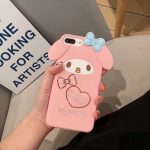3D Cute Cartoon My Melody & Cinnamoroll Silicone Phone Case for iPhone - Adorable Protection for Your Device