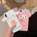 3D Cute Cartoon My Melody & Cinnamoroll Silicone Phone Case for iPhone - Adorable Protection for Your Device