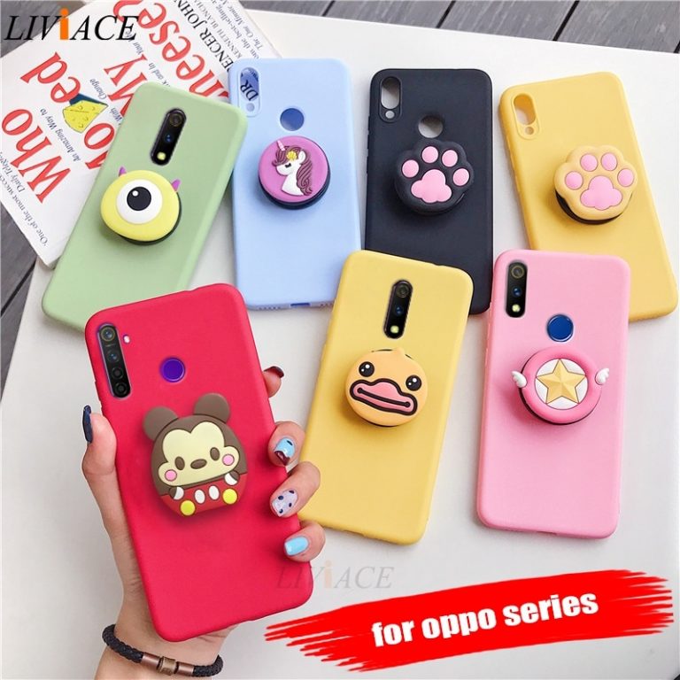 3D cartoon phone holder case for oppo realme xt x2 pro