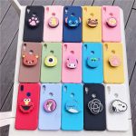 3D silicone cartoon phone holder case for huawei nova