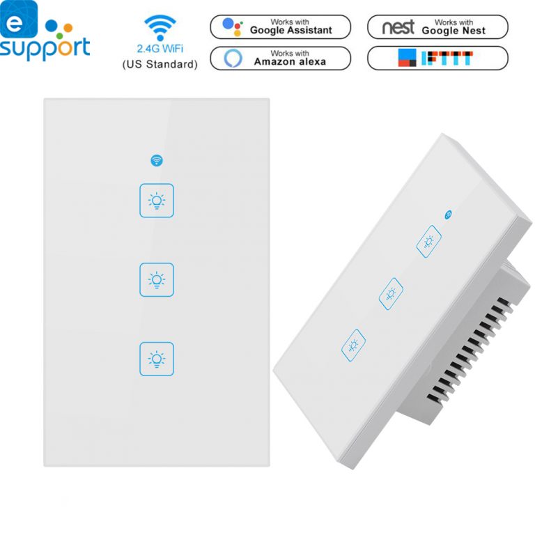 Timethinker Ewelink Smart Home Light Switch Panel Wall Interruptor US 1/2/3 Gang Wifi Light Switches Work with Alexa Google Home 1 Smart Home Light Switch: Elevate Your Home Automation Game