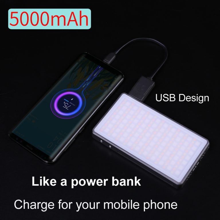 ASHANKS RGB LED Video Light R18 Dimmer Panel Fill Light Photography Mini Studio Lamp for Tiktok Youtube Camera Tripod Stand