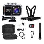 4K Sports Action Camera With EIS Function Remote Controller External Mic