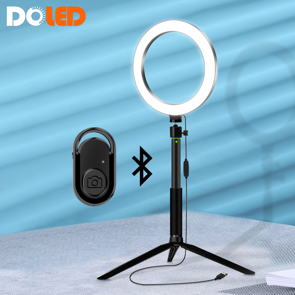LED Ring Light with Tripod Bluetooth Remote for Makeup Artist YouTuber Vlogger Taking Selfie Photo Video on YouTube Tiktok