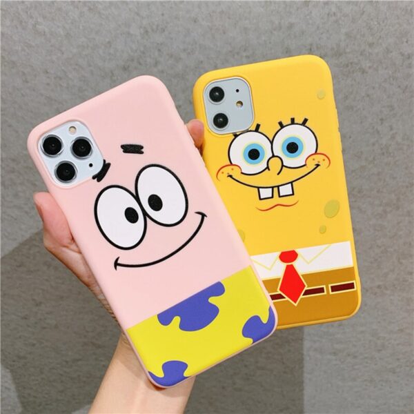 Cute Cartoon SpongeBobs Soft Silicone Cover Case For iPhone 11 11pro SE 2020 2 XR XS Max X 6 6S 7 7plus 8 Plus 5 5S Coque Fundas 2 Make Them Smile: SpongeBob Silicone iPhone Case – Cute Cartoon Cover