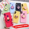 3D silicone cartoon phone holder case for huawei p30 p20 lite pro p8 p9 p10 lite plus 2017 2016 girl cute stand covers
