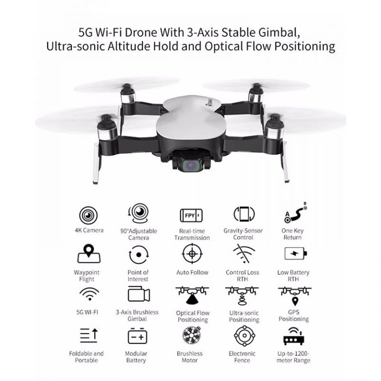 5G WIFI 1.2KM FPV GPS With 4K HD Camera 3-Axis Stable Gimbal