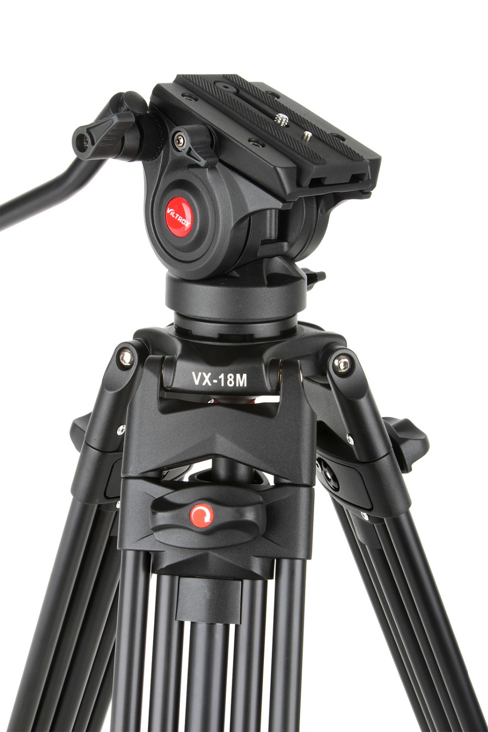 1.8M Viltrox VX-18M Pro Heay Duty Aluminum Video Tripod + Fluid Pan Head + Carry Bag for Camera DV DSLR Very Stable
