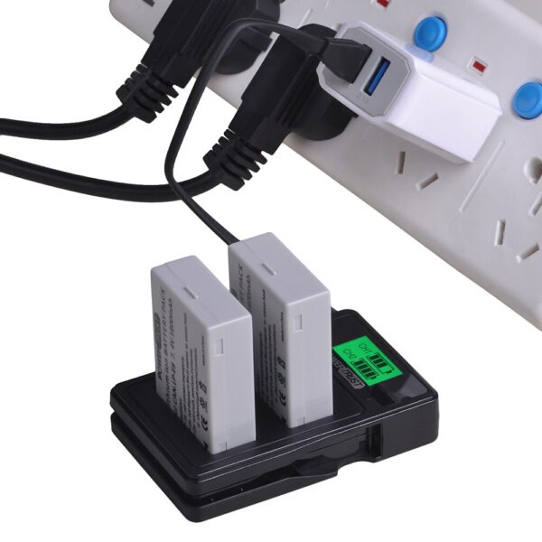 Battery AKKU and LCD Dual Charger for Canon