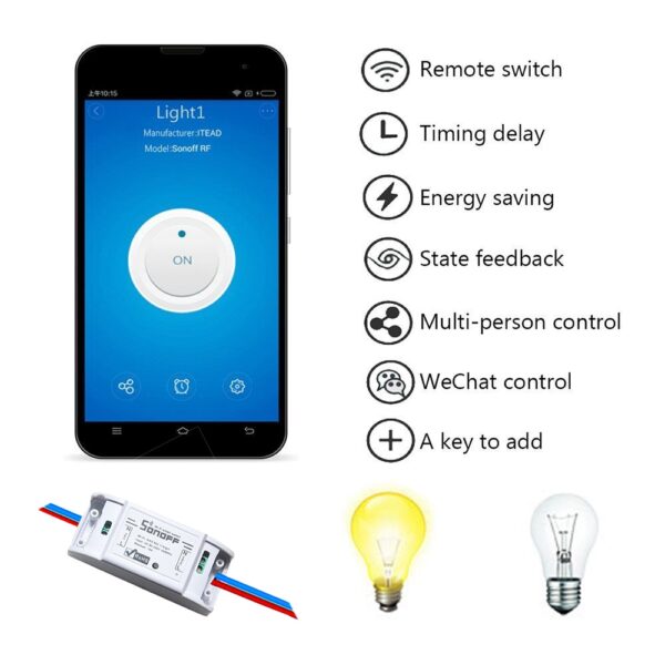 Sonoff Basic R2 WiFi Wireless Smart Remote ON/OFF Timing