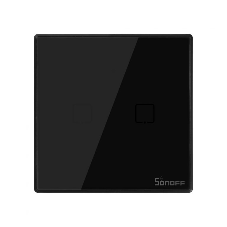 Luxury Glass Panel Touch LED Light Wall Timer Switch Black