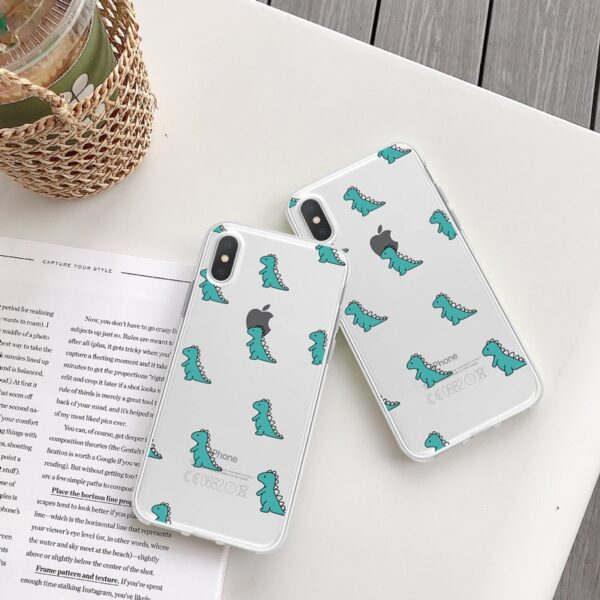 Cute Dinosaur Phone Case For iPhone xr 7 8 6 6S Plus X XS MAX 5 5S Cartoon Dinosaur Soft TPU Phone Cover For iPhone 8 7Plus 11 2 Cute Dinosaur Phone Case For iPhone xr 7 8 6 6S