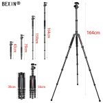 Portable Travel Tripod with Monopod Feature Smooth Ball Head for DSLR Cameras
