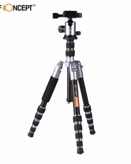 K&F CONCEPT Lightweight Camera Tripod of Flexible Aluminum with 2-section Center Column+5-Section Adjustable-height for DSLR