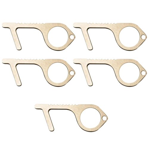 Smart Home Security Door Opener The Safe And Easy Way To Avoide Germs-Contactless Safety 5PCS Protective Isolation Brass Key