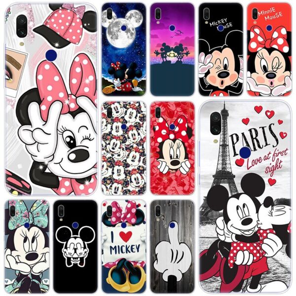 Hot Cute Cartoon Mickey Minnie Soft Silicone Case for Xiaomi Redmi K20 Pro 8 8A 7 7A 6 6A 5 Plus S2 Note 8 7 6 5 Pro 4 4X Cover 1 Mickey Minnie Soft Silicone Case for Xiaomi Redmi