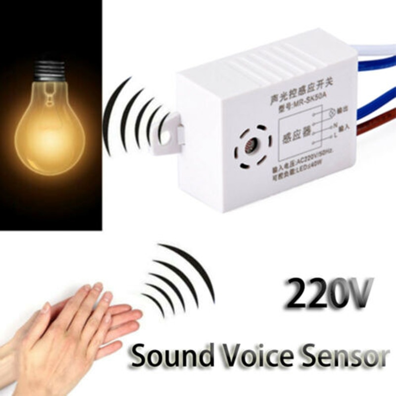 220V Module Sound Voice Sensor Intelligent Auto On Off Light Switch Controller Automatic Control Save Energy Smart Home Switch