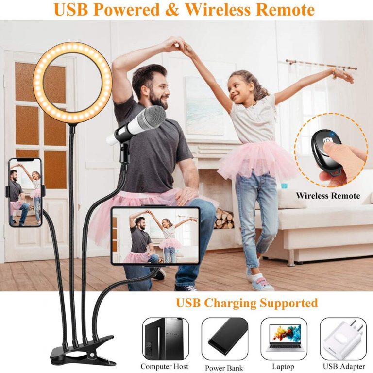 4 in 1 Multi-function Flexible Tiktok Live Video with 20cm LED Ring Flas