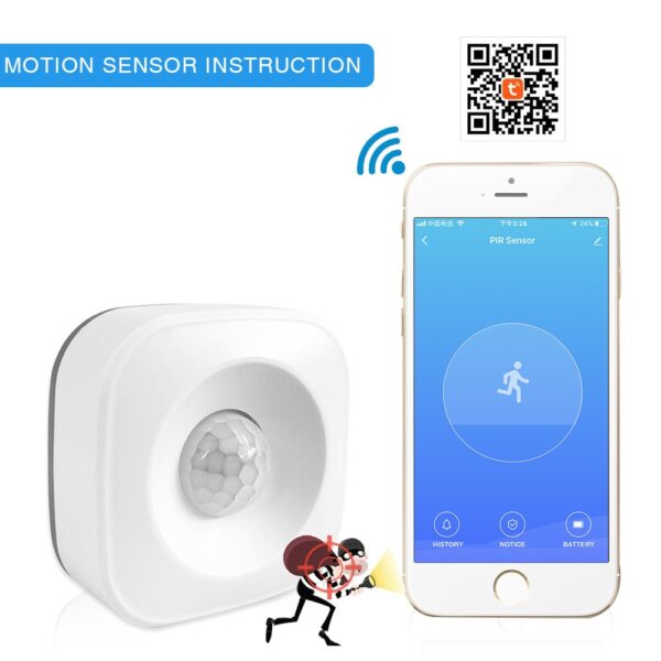 WIFI PIR Motion Sensor Wireless Infrared Detector Security
