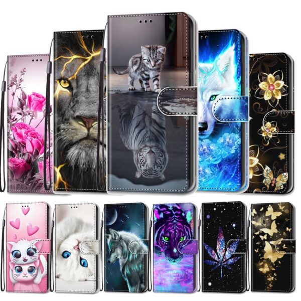Xiaomi Redmi S2 Y2 3 S Flip Case Wallet Leather Cute Cat Flower