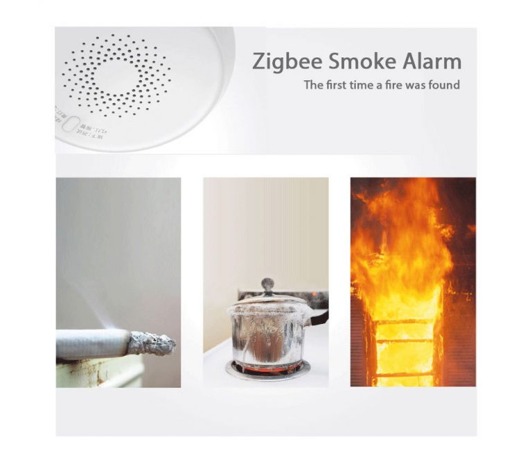 Smart Smoke Sensor Detector Smart Home Security Alarm System Smartlife App