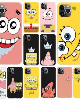 Cute Cartoon SpongeBobs Soft Silicone Cover Case For iPhone 11 11pro SE 2020 2 XR XS Max X 6 6S 7 7plus 8 Plus 5 5S Coque Fundas