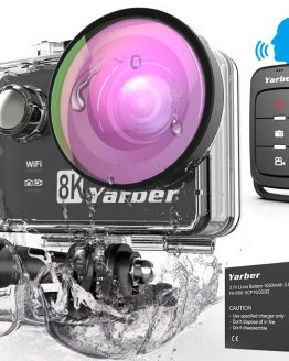 Yarber 8K WIFI Action Camera 4K 60fps 20MP HD 40M Waterproof Voice Remote Control Action Cam Motorcycle Helmet Sports Video Cam