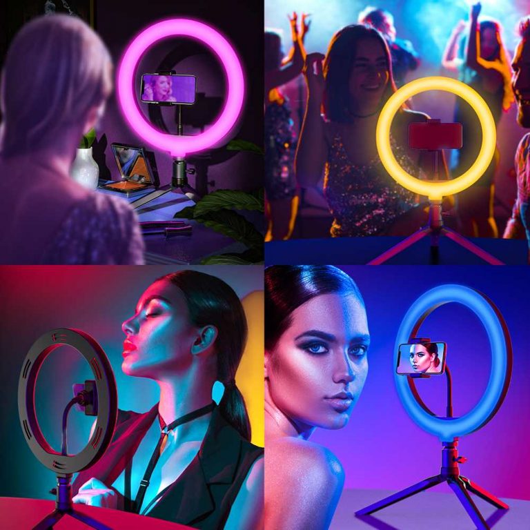 Tripod Phone Holder Dimmable Selfie Ring Lamp for YouTube Tiktok