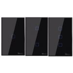 SONOFF T3 1/ 2 /3 Gangs Smart Home WiFi Switch High Quality Tempered Glass Panel eWeLink Remote Control With Google Home Alexa
