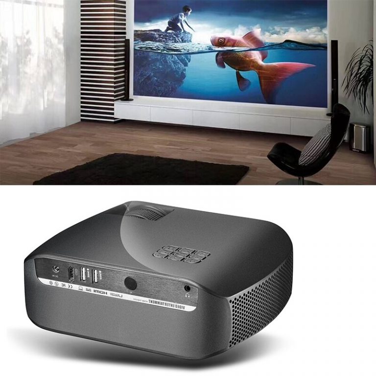 F10UP HD LED Projector Multimedia Wireless Smart Home Android 7.0 (2+16G) USB Remote Control Black Portable(US Plug) 2 F10UP HD LED Projector Multimedia Wireless Smart Home Android 7.0